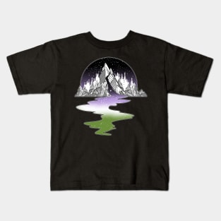 Genderqueer Mountain River Kids T-Shirt